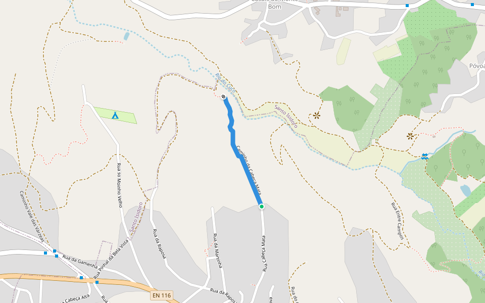 Caminho da Cabeça Mata walking route map in Mafra