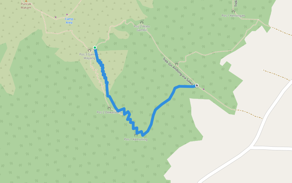 Trek Andong via Sawit (Jalur Baru)