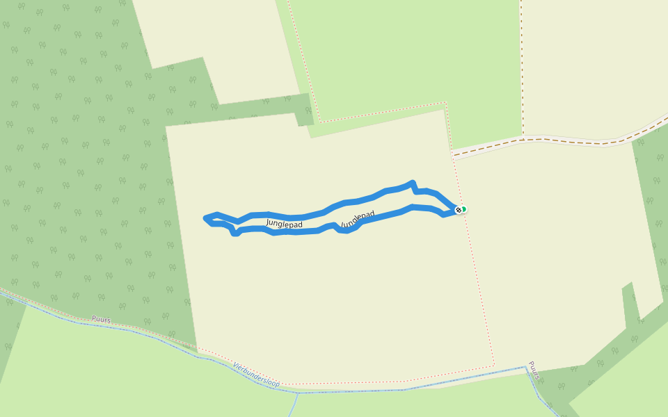 Junglepad walking route map in Puurs-Sint-Amands