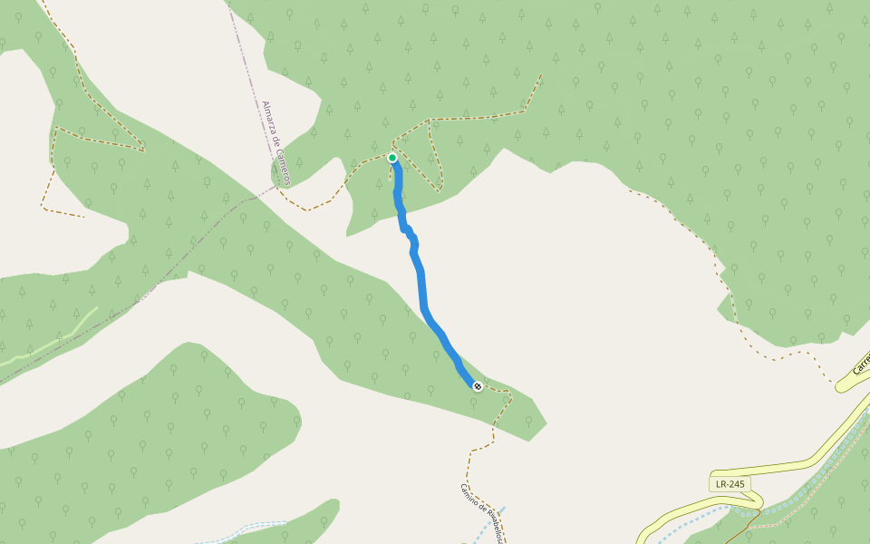 Camino de Rivabellosa walking route map in Torrecilla en Cameros