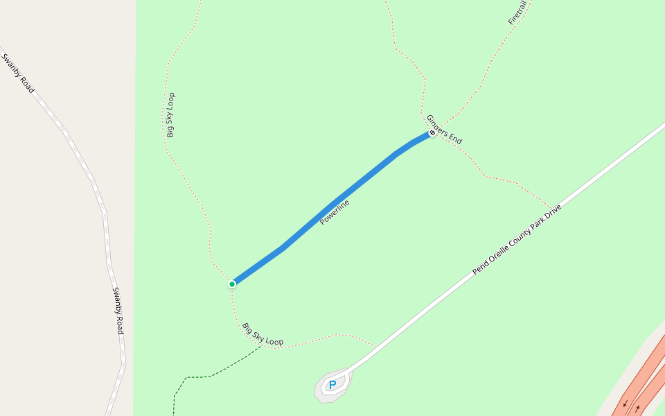 Powerline walking route map in Newport