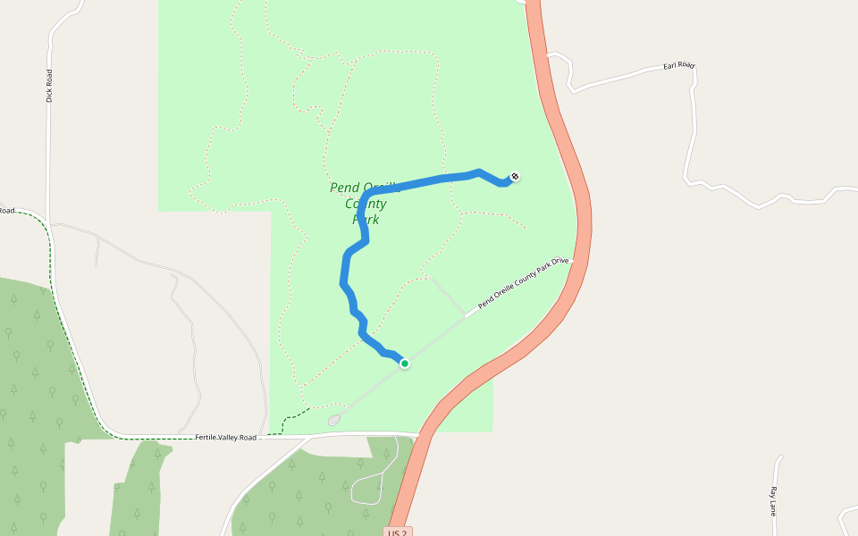 Gingers End walking route map in Newport