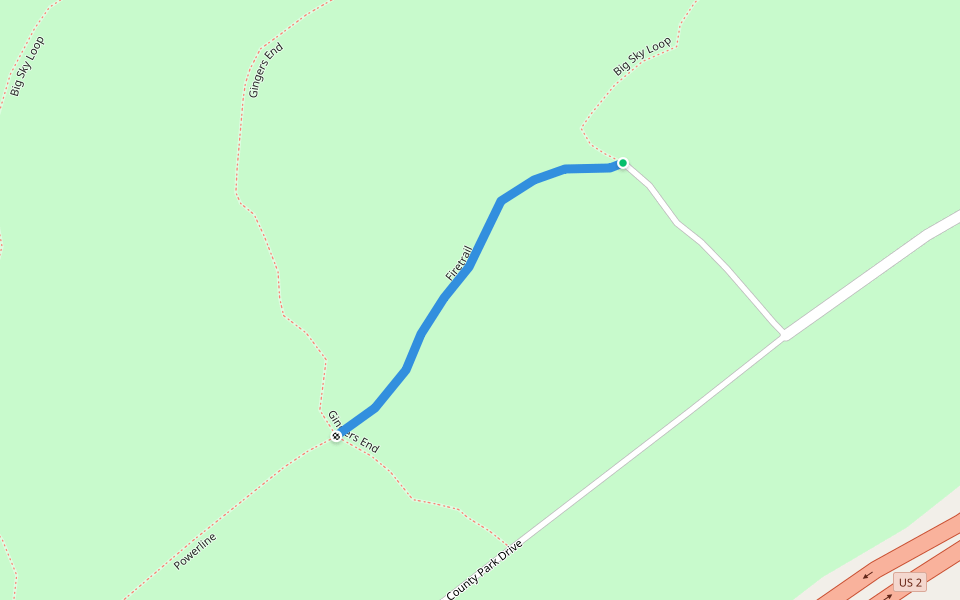 Firetrail walking route map in Newport