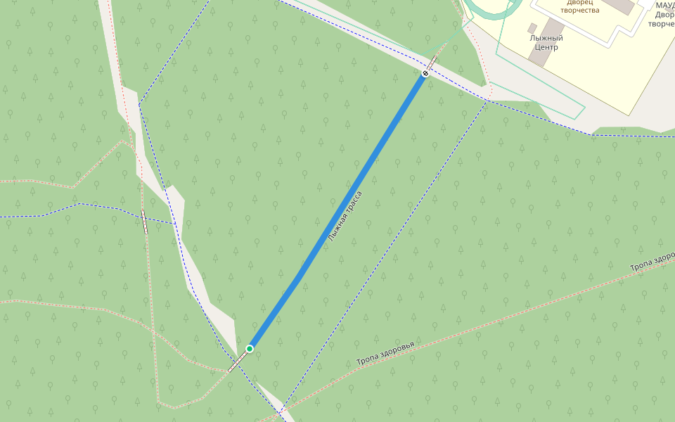 Лыжная трасса walking route map in Neftekamsk