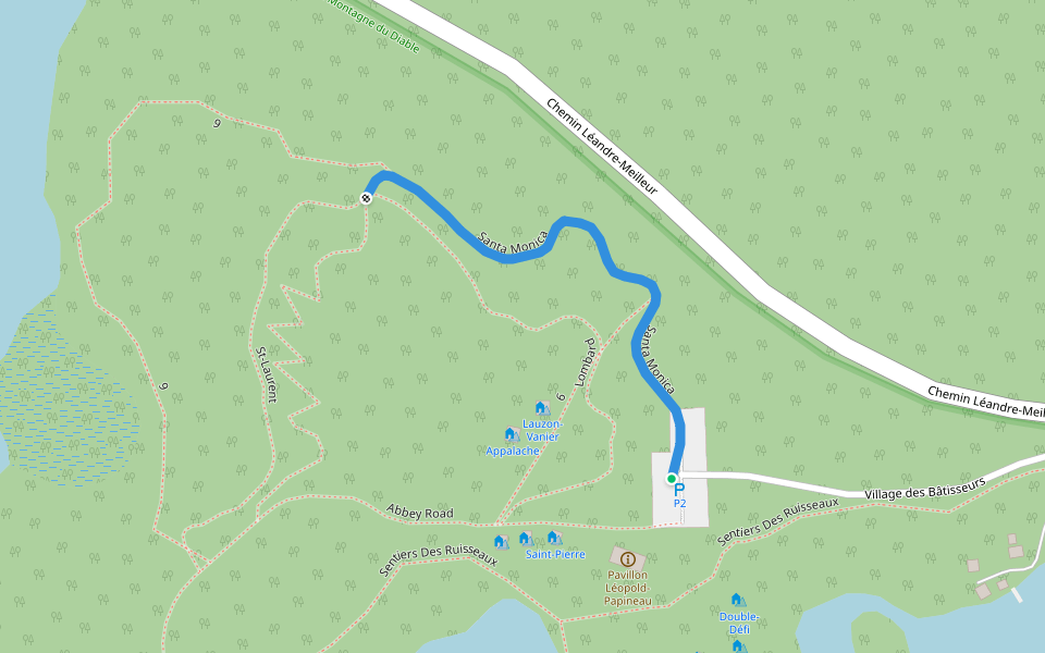 Santa Monica walking route map in Mont-Laurier
