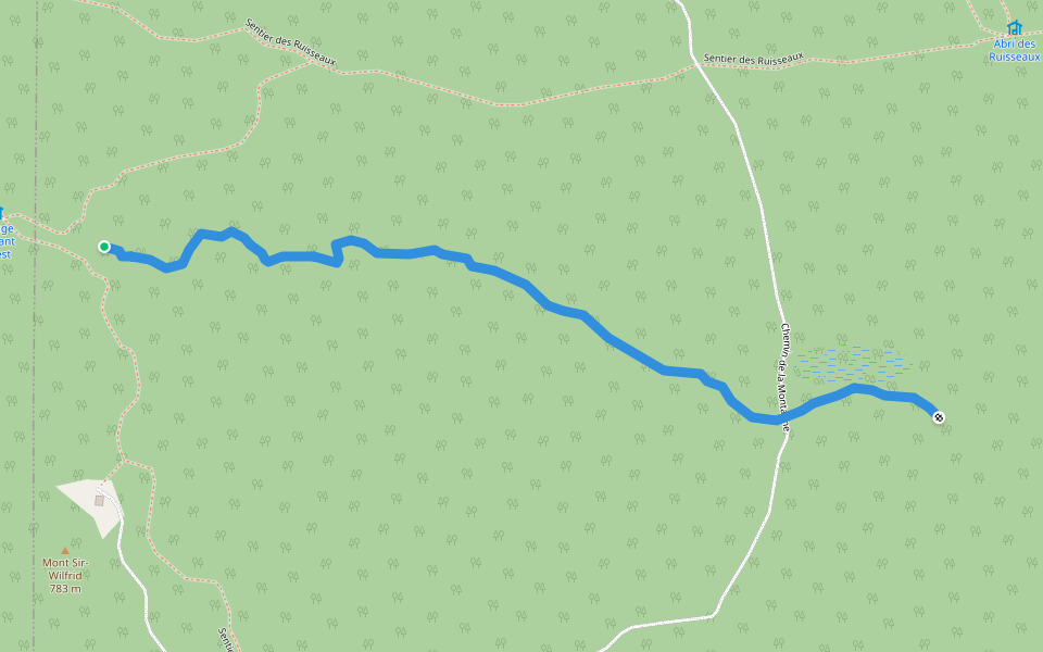 C1 walking route map in Ferme-Neuve