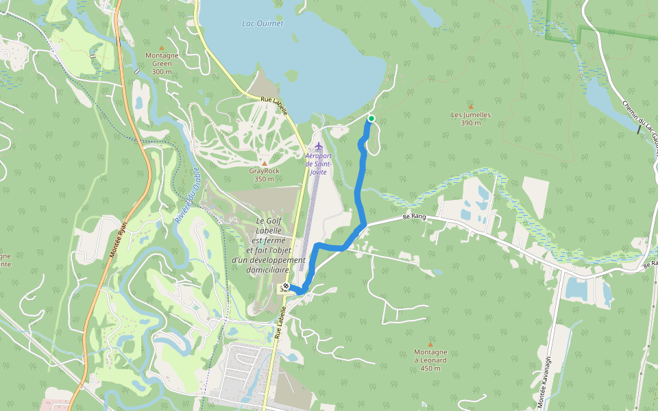 A6 / Aéroport walking route map in Mont-Tremblant