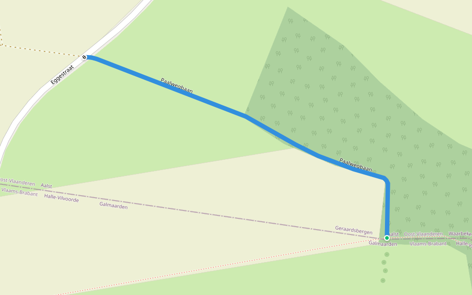 Paalwegbaan walking route map in Geraardsbergen