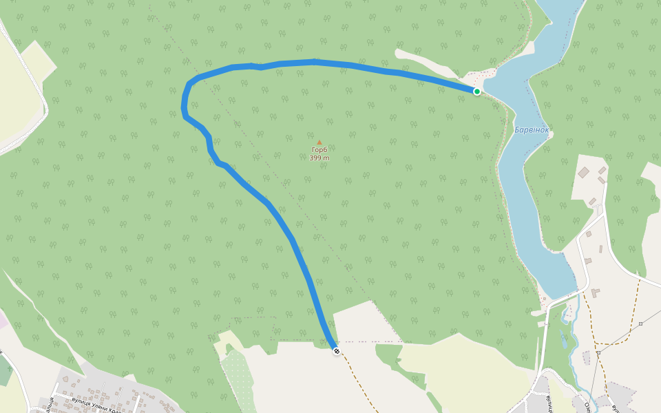 Стара рибальська стежка walking route map in Hranky-Kuty