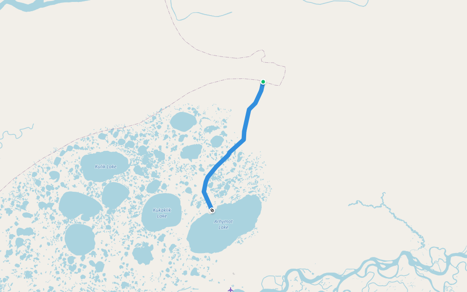 Winter Trail walking route map in KALSKAG