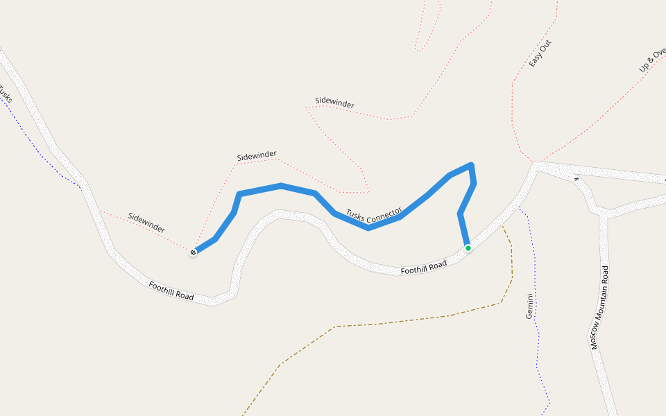 Tusks Connector walking route map in Moscow
