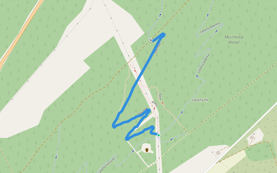 Bike Park walking route map in Rosemarkie
