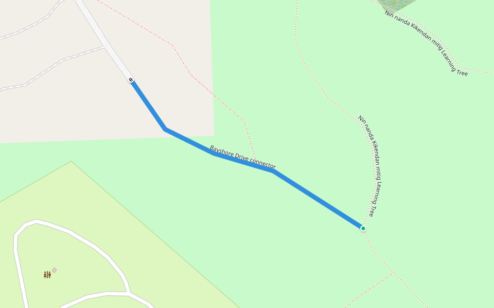 Bayshore Drive connector walking route map in Central Lake