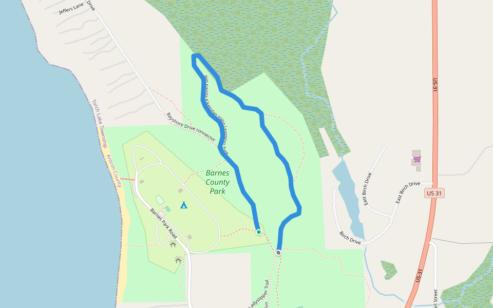 Nin nanda Kikendan mitig Learning Tree walking route map in Central Lake