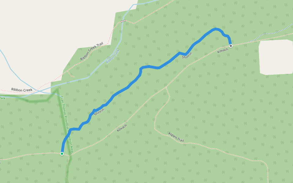Shinrin walking route map in Lac des Arcs