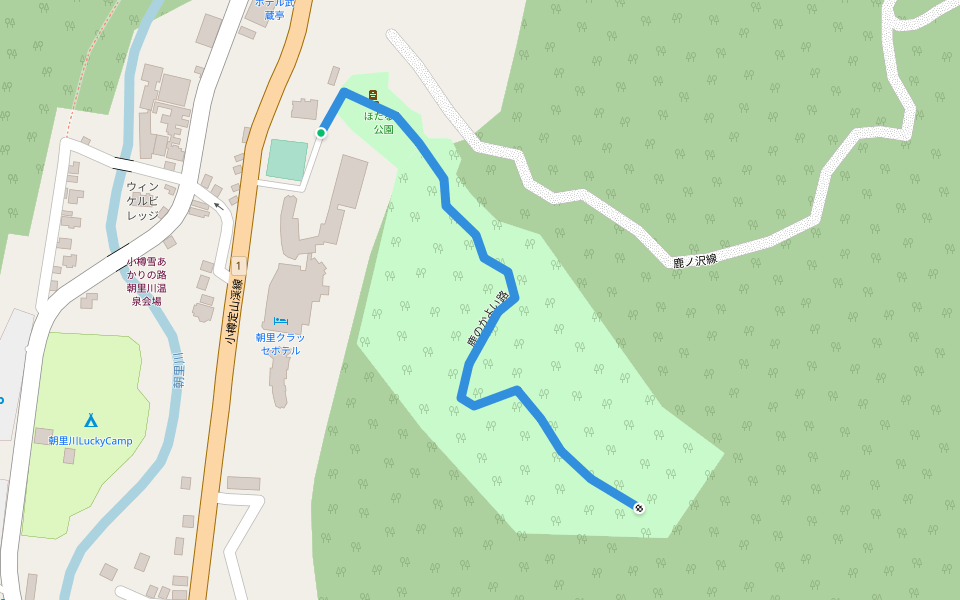 鹿のかよい路 walking route map in Otaru