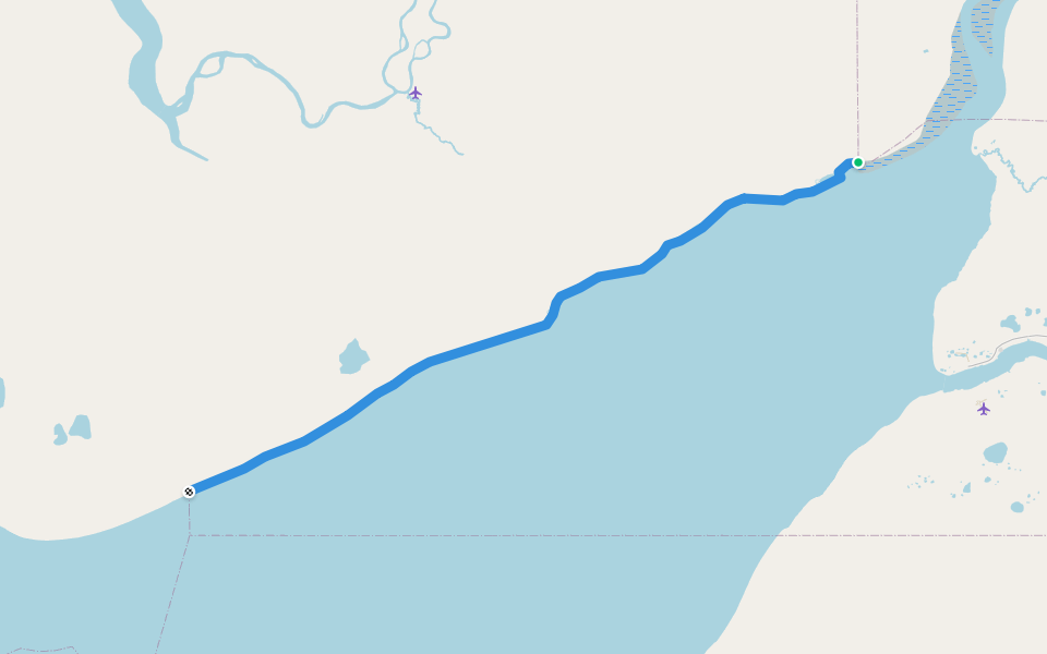 Foot Trail To Nakeen walking route map in Naknek
