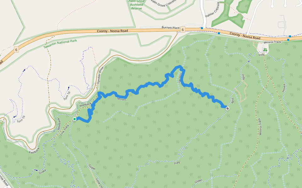 Secrets walking route map in Tewantin