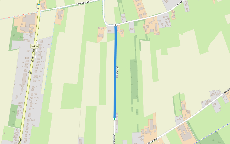 Heinewegel walking route map in Kaprijke