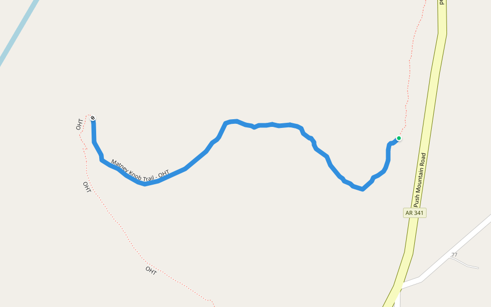 Matney Knob Trail - OHT walking route map in Norfork