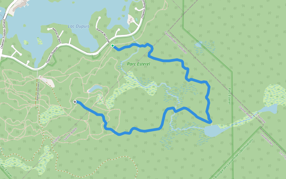 Hors Limite walking route map in Estérel