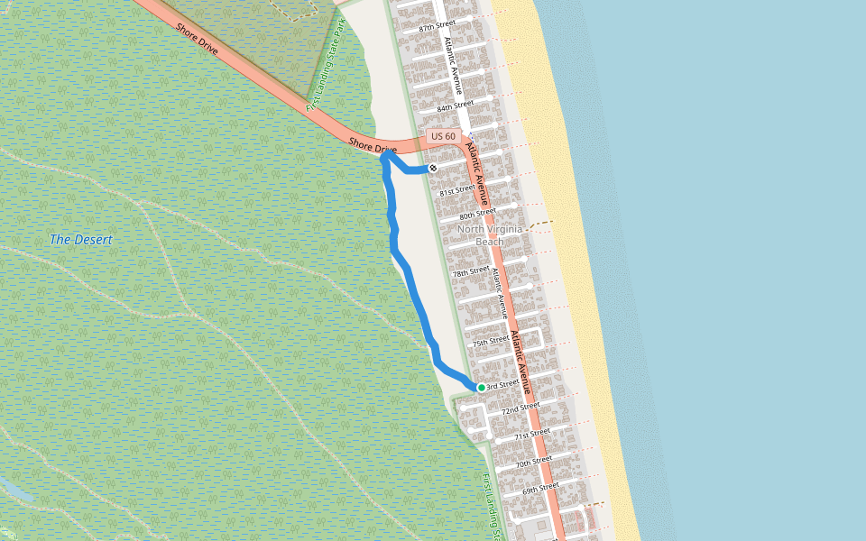 The Ridge Hiking Trail Virginia Beach, Virginia Pacer