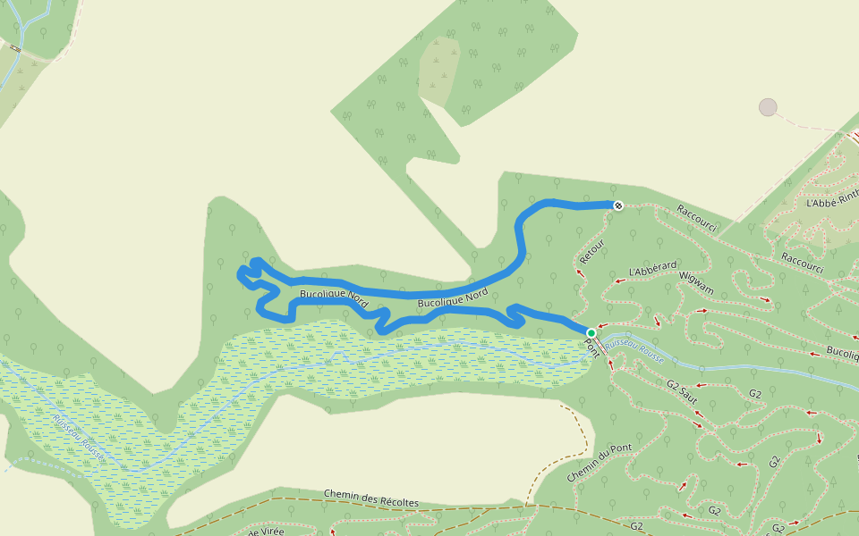 Bucolique Nord walking route map in Oka