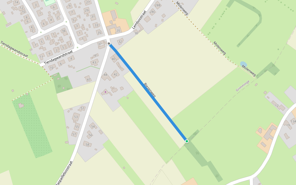 Biezenweg walking route map in Geraardsbergen