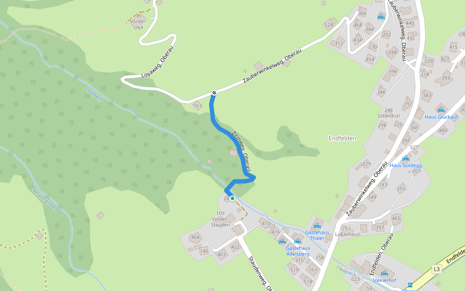 Zirmweg, Oberau walking route map in Oberau