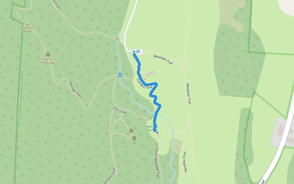 Garden Trail walking route map in Castleton