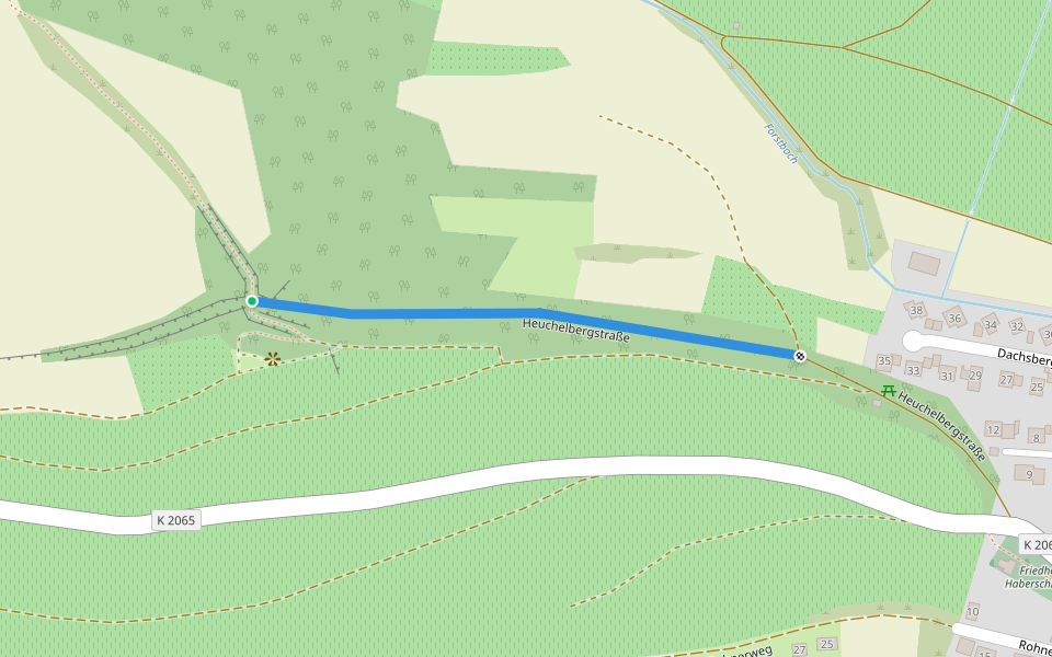 Heuchelbergstraße walking route map in Brackenheim