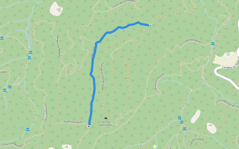 Clot de la Rufa walking route map in Bescanó