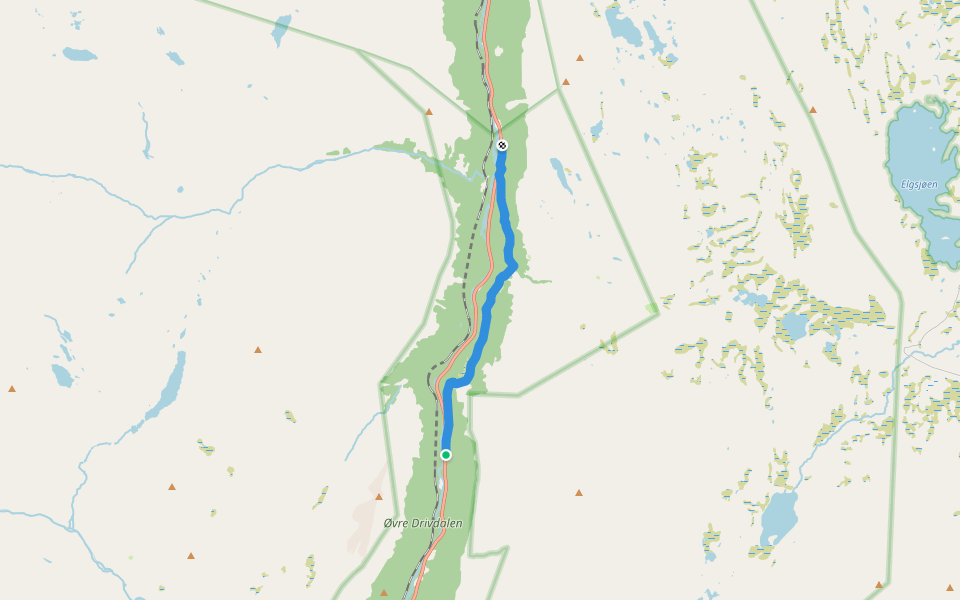 Vårstigen walking route map in Nedstavoll