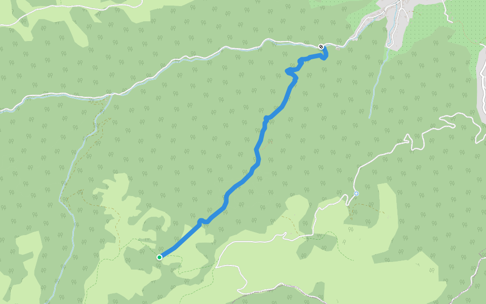 Punct Albastru walking route map in Sebeşu de Sus
