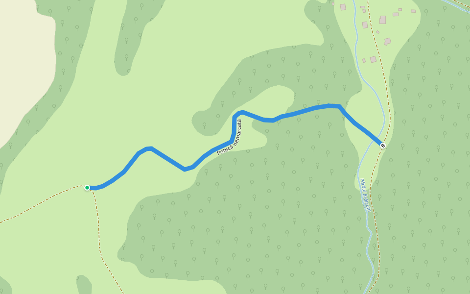 Potecă nemarcată walking route map in Coastea