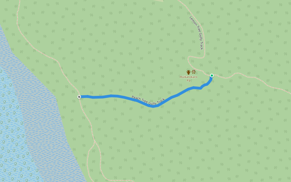 Peach Tree Gully Track walking route map in Glorit