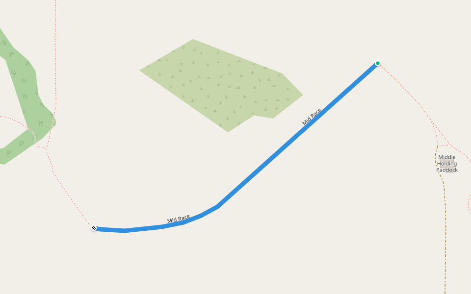 Mid Race walking route map in Glorit