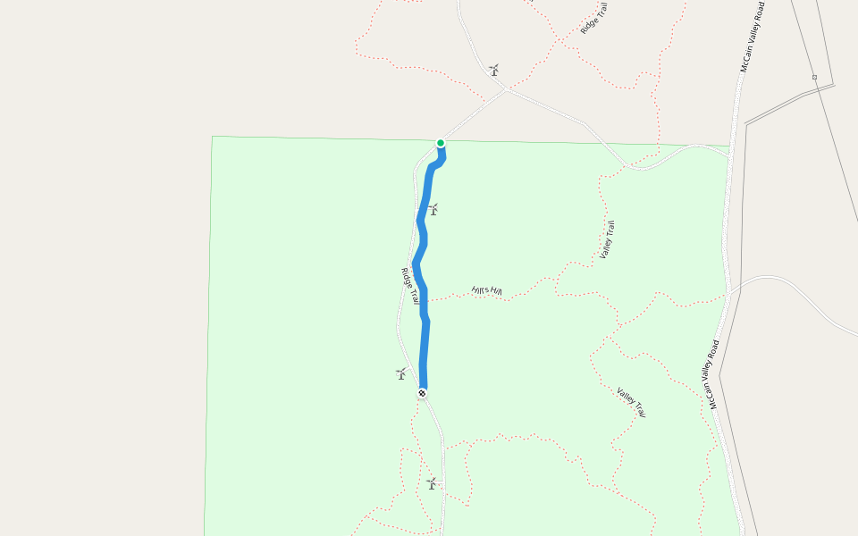 Ridge Trail walking route map in Boulevard