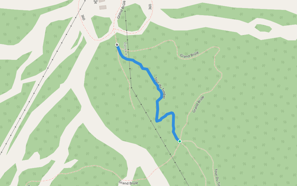 Tour du Timber walking route map in Lac-Supérieur