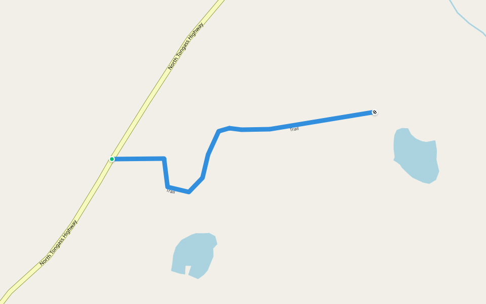 Trail walking route map in Ketchikan