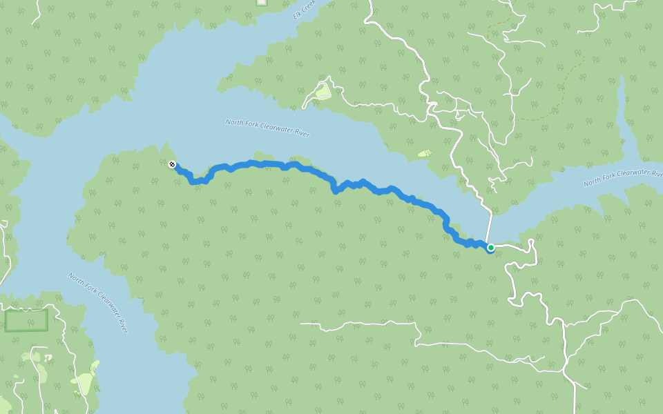 Cold Springs Trail walking route map in Orofino