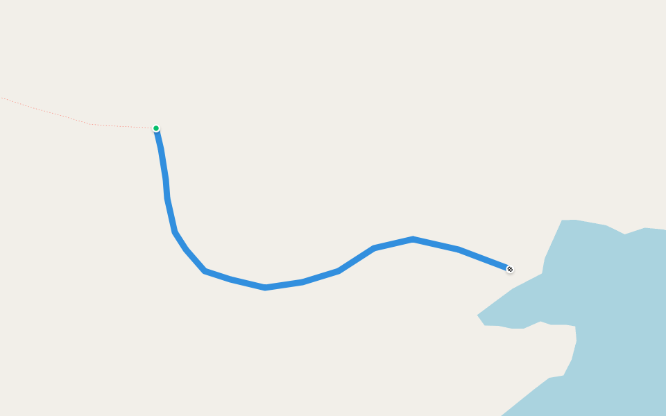 Native Trail walking route map in Tyonek