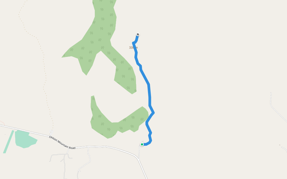 Lookout Mountain Trail walking route map in Homer