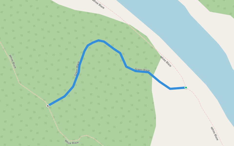 Green Blaze walking route map in Thedford