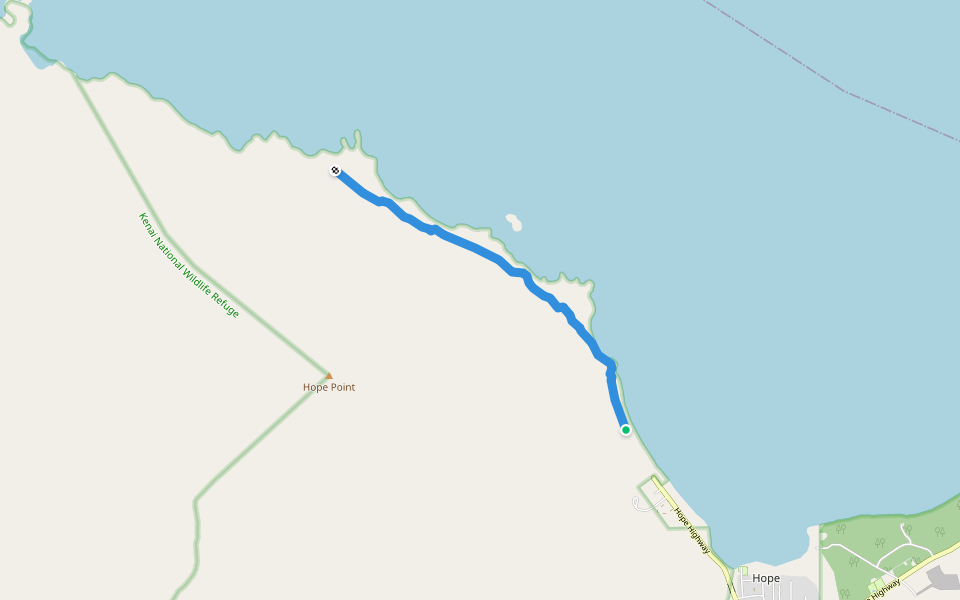 Gull Rock Trail walking route map in Hope