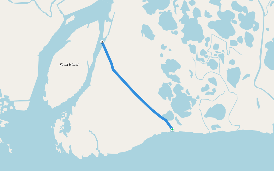 Winter Trail walking route map in Kotzebue