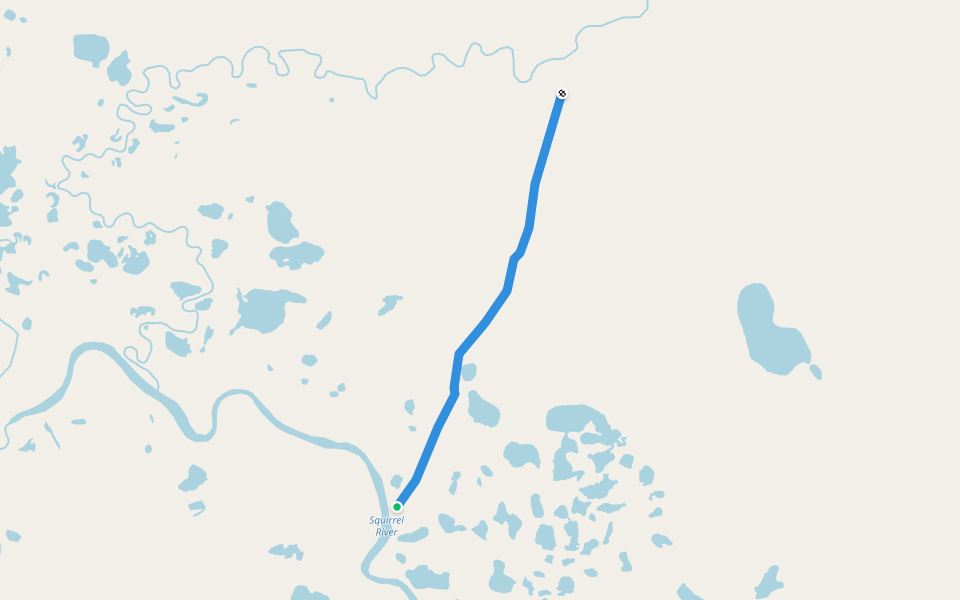 Winter Trail walking route map in Kotzebue