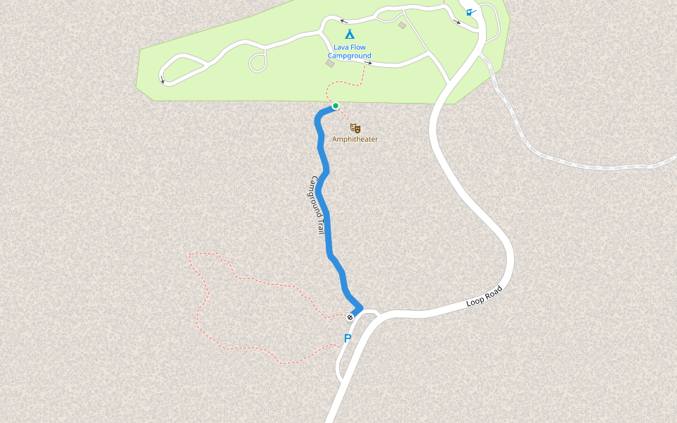 Camground Trail walking route map in Arco
