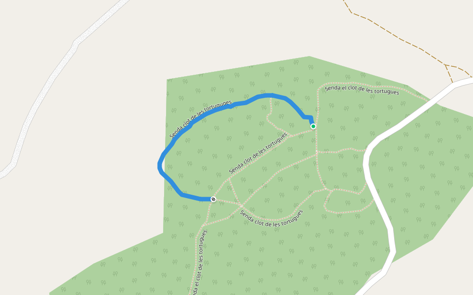 Senda clot de les tortuguges walking route map in Picassent