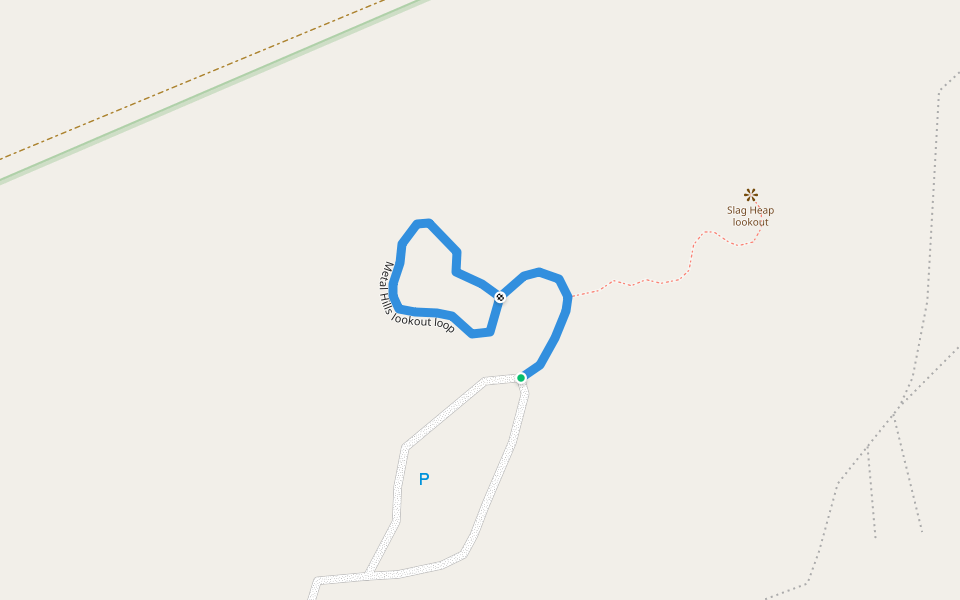 Metal Hills lookout loop walking route map in Chillagoe